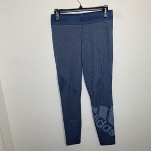 Adidas Womens M Blue Athletic Leggings Pants